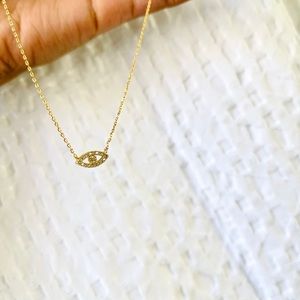 GOLD EVIL EYE NECKLACE